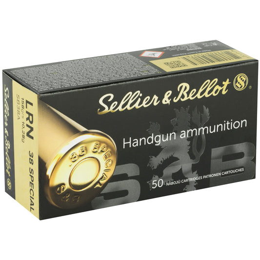 Sellier & Bellot 38 Special Lead Round Nose Pistol Bullets (158 Grain, 50/Box)