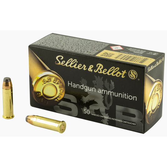 Sellier & Bellot 38 Special 158 Grain Soft Point Ammunition - Pistol Model, 50 Rounds per Box