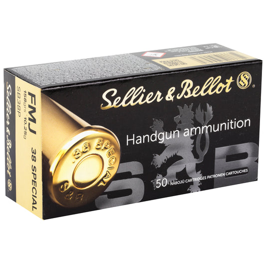 Sellier & Bellot S&B 38SPL 158 Grain Full Metal Jacket Pistol Ammunition * 1000 Rounds