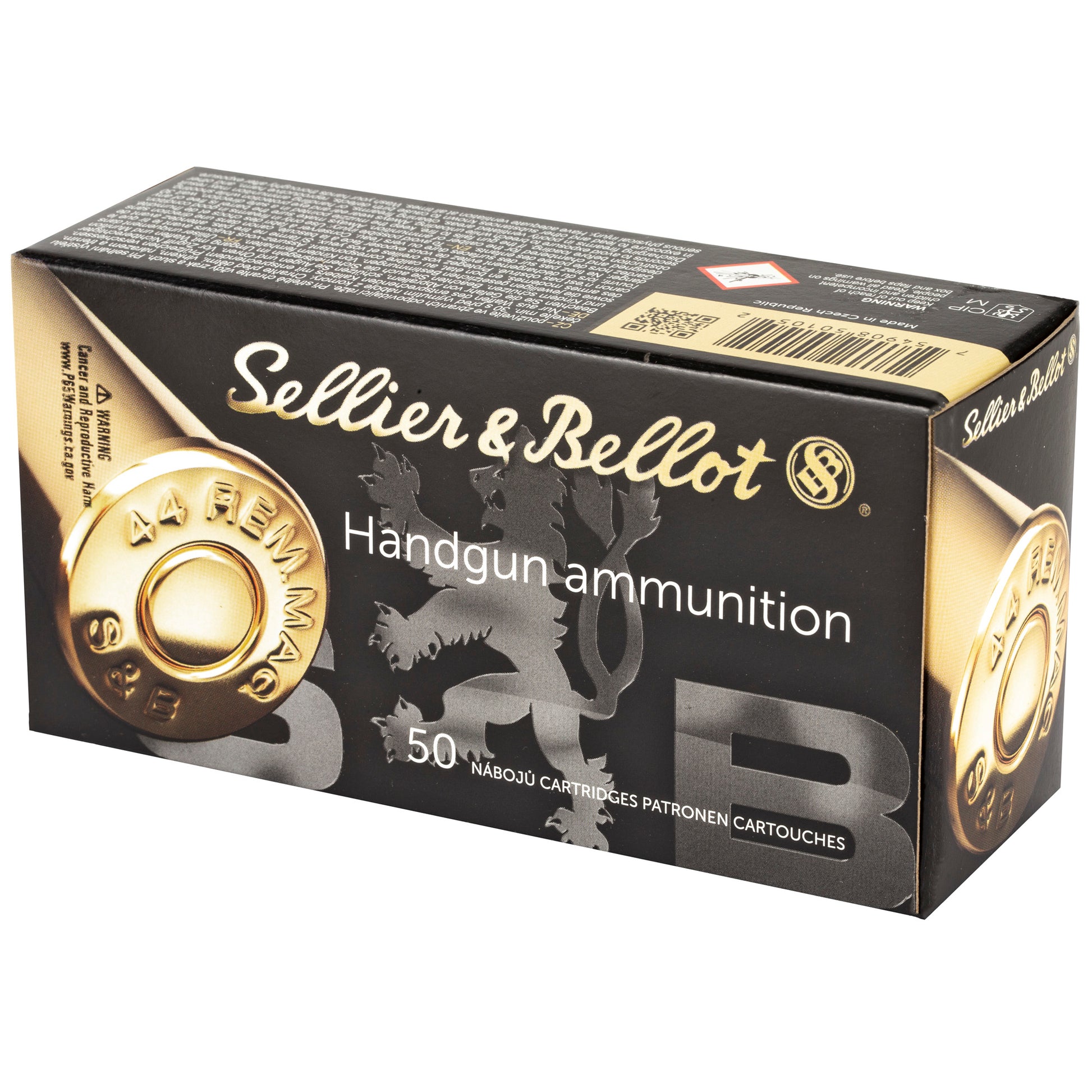 Sellier & Bellot 44 Magnum 240 Grain Semi-Jacketed Hollow Point Ammunition (SB44C)