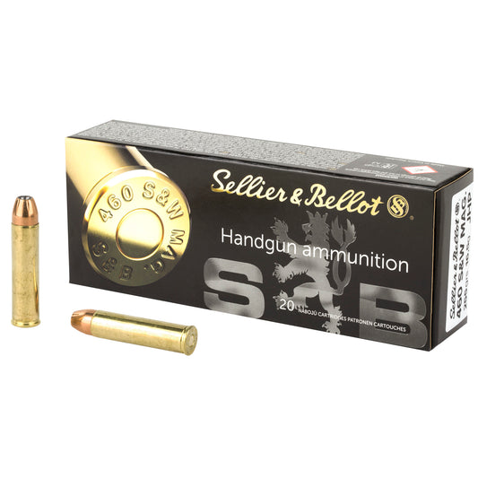 Sellier & Bellot 460 S&W Hollow Point Pistol Ammunition * 255 Grain, 20 Rounds
