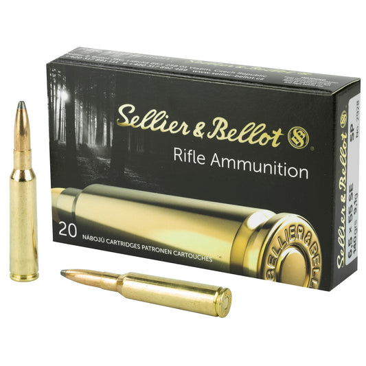 Sellier & Bellot 6.5x55mm Swedish Rifle Ammunition - 140 Grain Soft Point, Box of 20