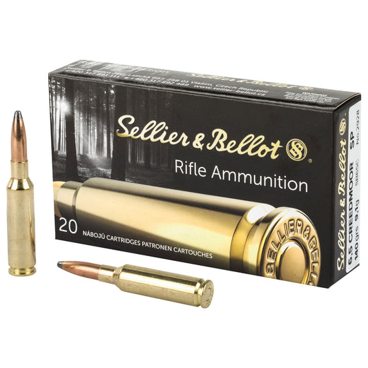 Sellier & Bellot 6.5 Creedmoor 140-Grain Soft Point Rifle Ammunition * 20 Rounds per Box, 500 Rounds per Case
