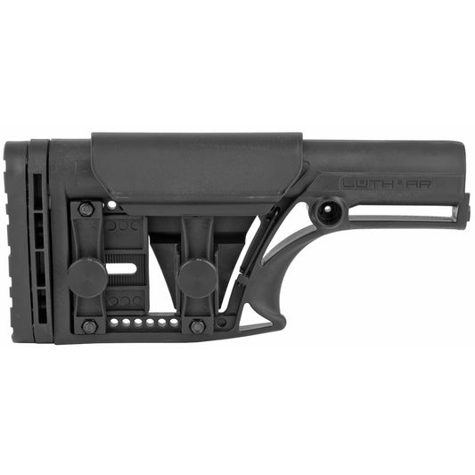 Luth-AR MBA-1 Rifle Stock with 3-Axis Butt Plate for AR-15 & AR-10 - Black
