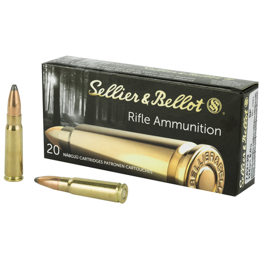 Sellier & Bellot 7.62x39mm 124 Grain Soft Point Rifle Ammunition (20 Rounds per Box, 600 Rounds per Case)