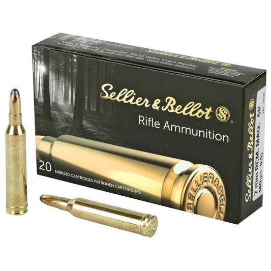 Sellier & Bellot 7mm Remington Soft Point Rifle Ammunition * 140 Grain, 20 Rounds per Box