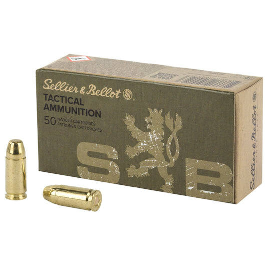 Sellier & Bellot 9mm Subsonic 140-Grain FMJ Pistol Ammunition - 50 Rounds per Box