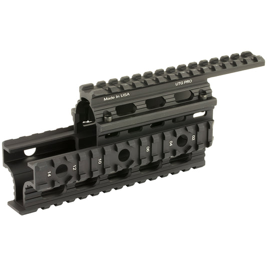 Leapers Inc. - UTG UTGMTU009 AK-47 Quad Rail Handguard with Picatinny Rails and Rubber Guards