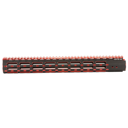 Leapers UTG PRO M-LOK 15-Inch Super Slim Free Float Handguard - Black and Red