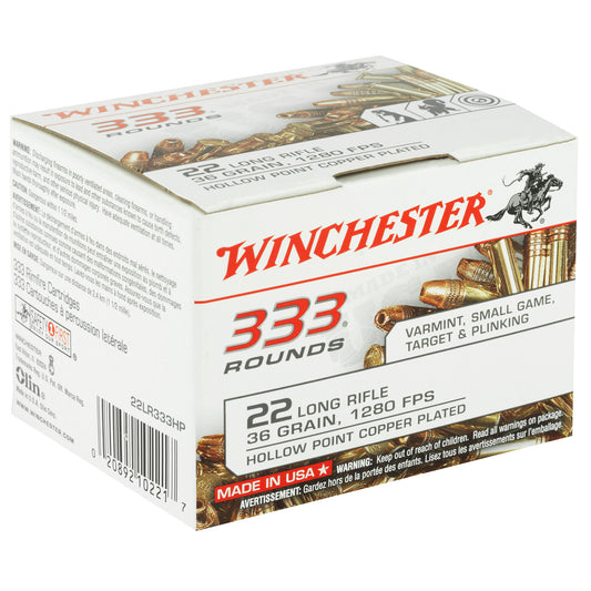 Winchester Ammunition 22LR 36-Grain Hollow Point Rimfire Ammo - 333 Rounds per Box