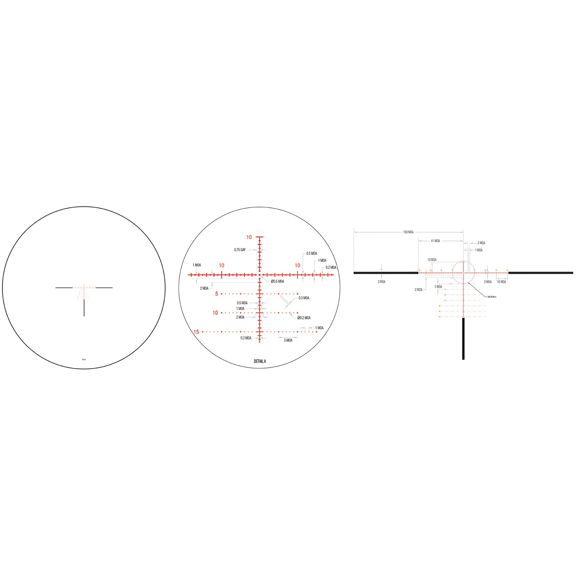Trijicon Credo 2-10x36 First Focal Plane Tactical Rifle Scope with Red MOA Precision Tree Reticle