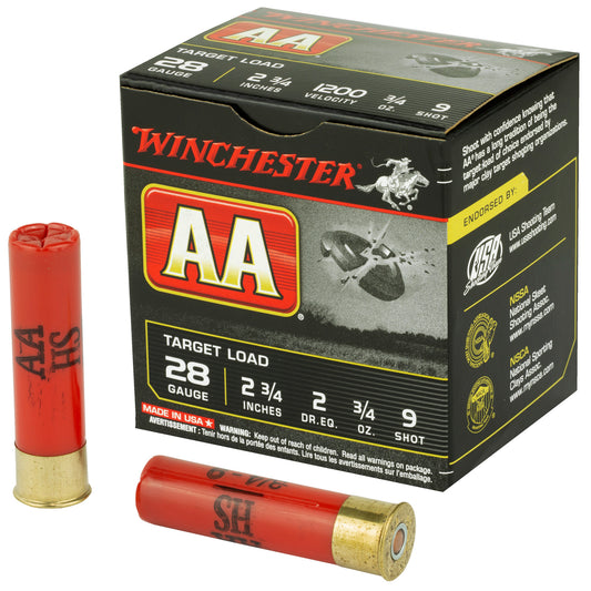 Winchester Ammunition AA Target 28 Gauge Shotshell * 3/4 oz #9, 25 Rounds per Box