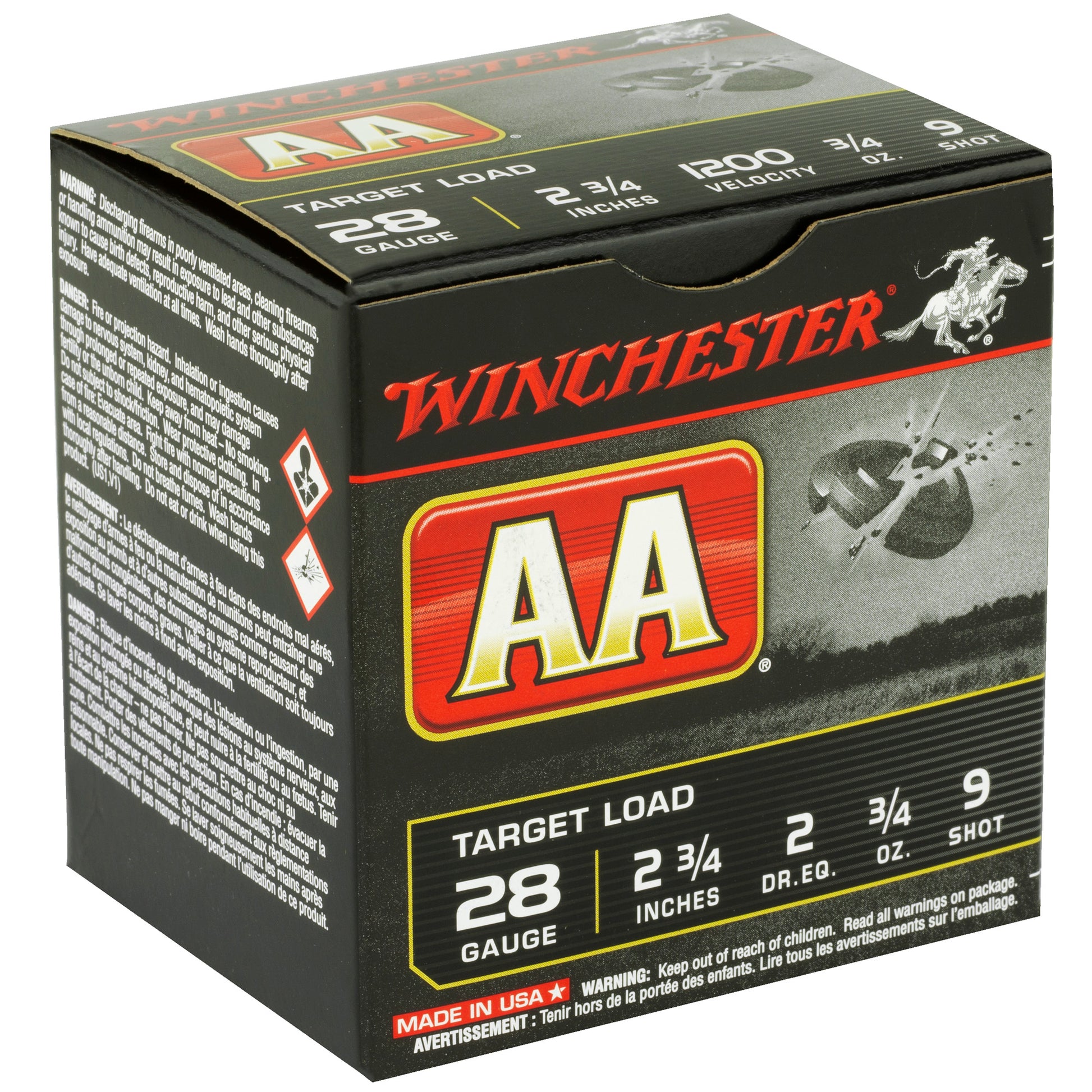 Winchester Ammunition AA Target 28 Gauge Shotshell * 3/4 oz #9, 25 Rounds per Box
