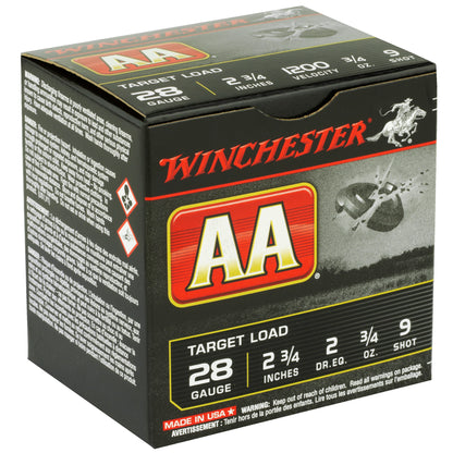 Winchester Ammunition AA Target 28 Gauge Shotshell * 3/4 oz #9, 25 Rounds per Box