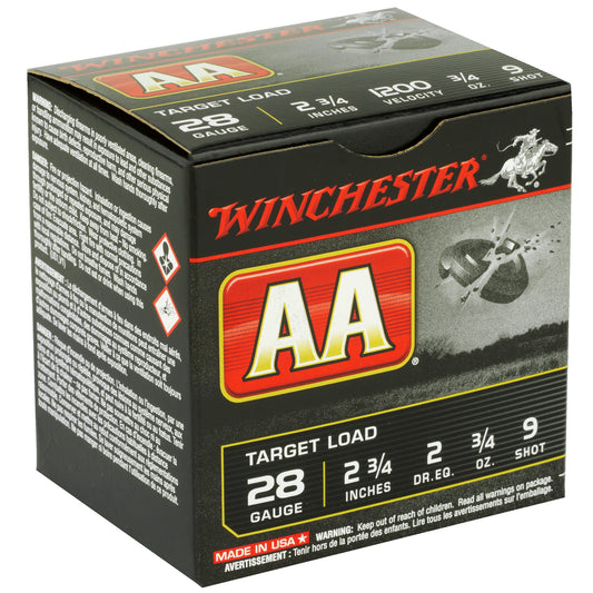 Winchester Ammunition AA Target 28 Gauge Shotshell * 3/4 oz #9, 25 Rounds per Box