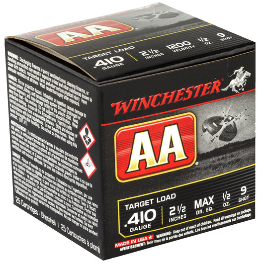 Winchester Ammunition AA Target 410 Gauge Shotshells * 1/2 oz #9 Shot, 25 Rounds per Box