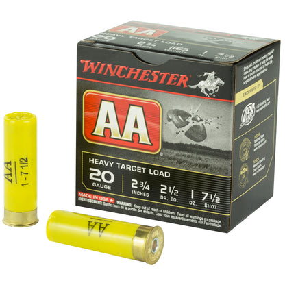 Winchester Ammunition AA Target 20 Gauge Shotshells, 2.75 Inch, 1 oz #7.5, 25 Rounds per Box