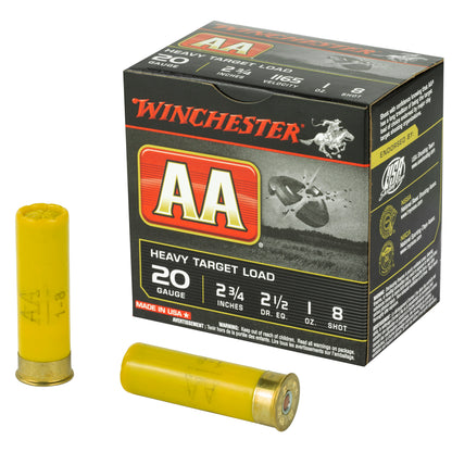 Winchester Ammunition AA Heavy Target 20 Gauge Shotshells * 2.75-inch, 1 oz #8, 25/Box
