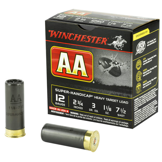 Winchester Ammunition AA Super Handicap 12 Gauge Shotshells * 2.75-inch, #7.5 Shot, 25 Rounds per Box