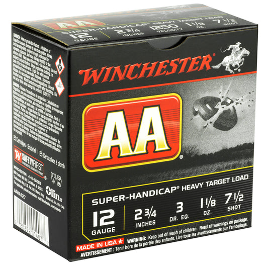 Winchester Ammunition AA Super Handicap 12 Gauge Shotshells * 2.75-inch, #7.5 Shot, 25 Rounds per Box