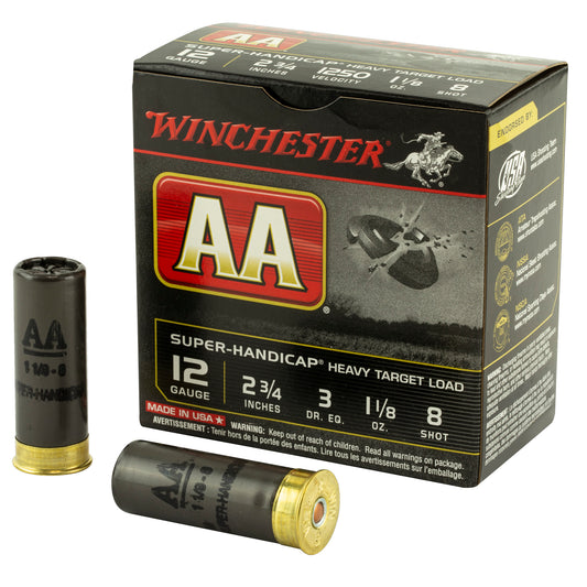 Winchester Ammunition AA Super Handicap 12 Gauge Shotshells * 1 1/8 oz #8 Shot, 3 Dram, 25 Rounds