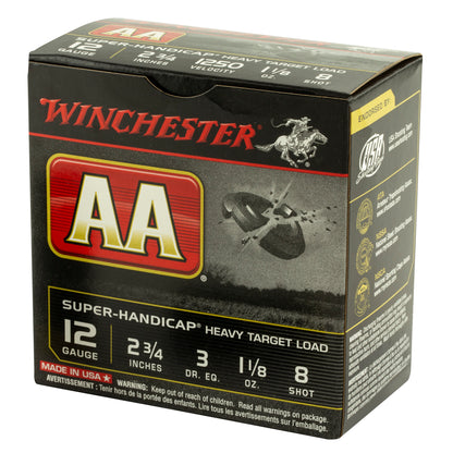 Winchester Ammunition AA Super Handicap 12 Gauge Shotshells * 1 1/8 oz #8 Shot, 3 Dram, 25 Rounds