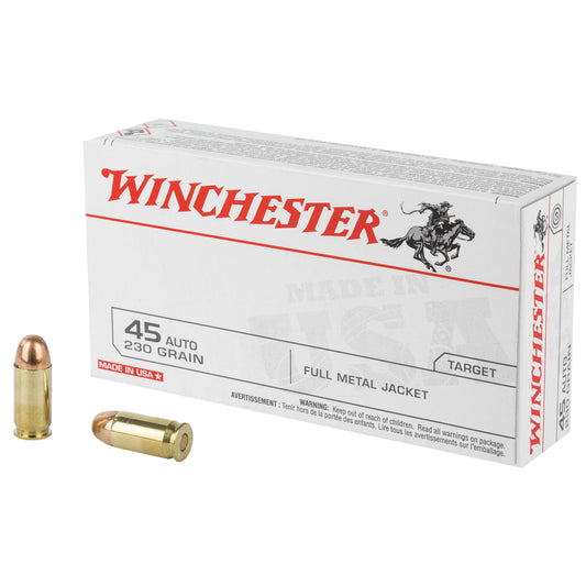 Winchester Ammunition USA 45 ACP 230 Grain Full Metal Jacket Cartridge - Pack of 50