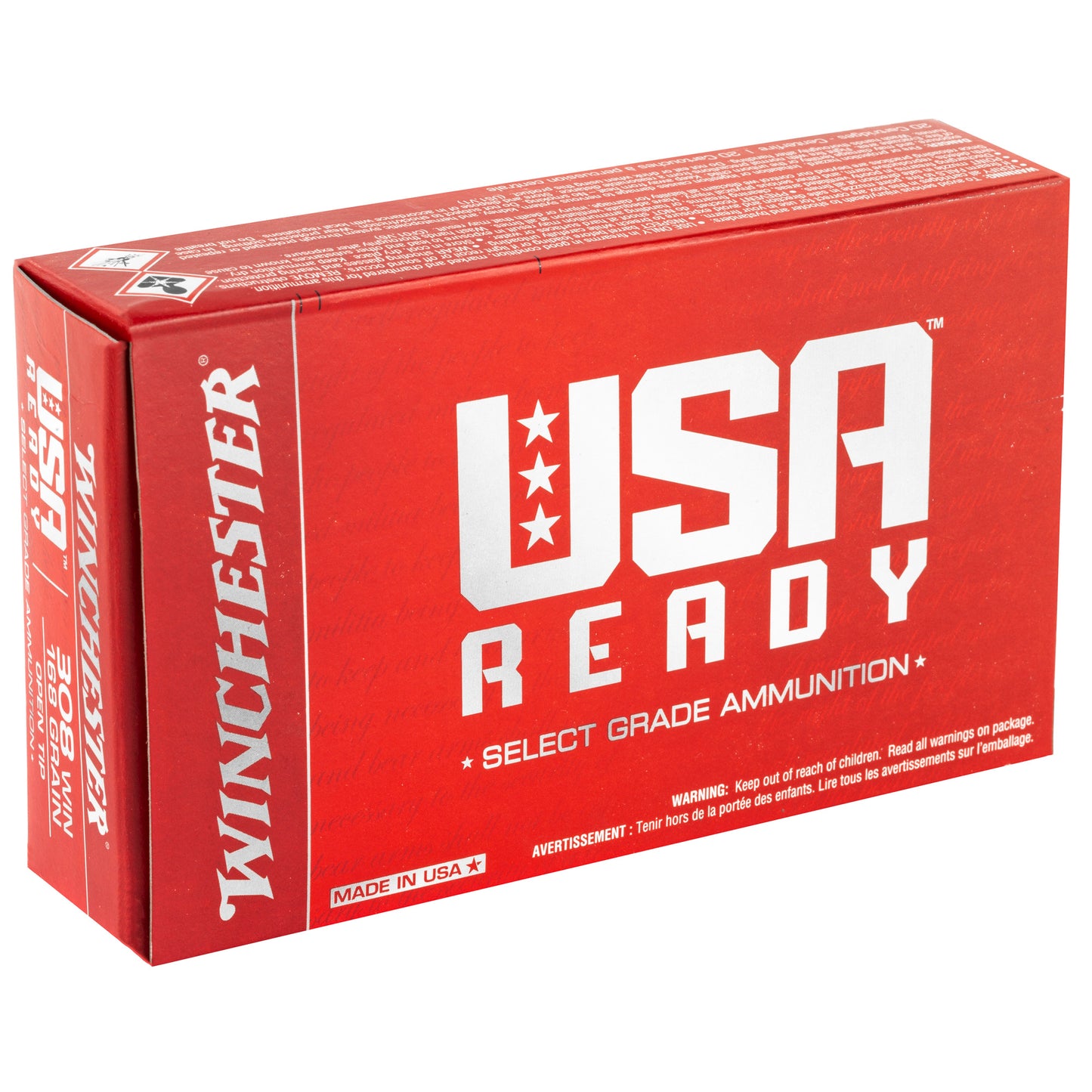 Winchester Ammunition USA Ready 308 Winchester 168-Grain Open Tip * Box of 20 Rounds