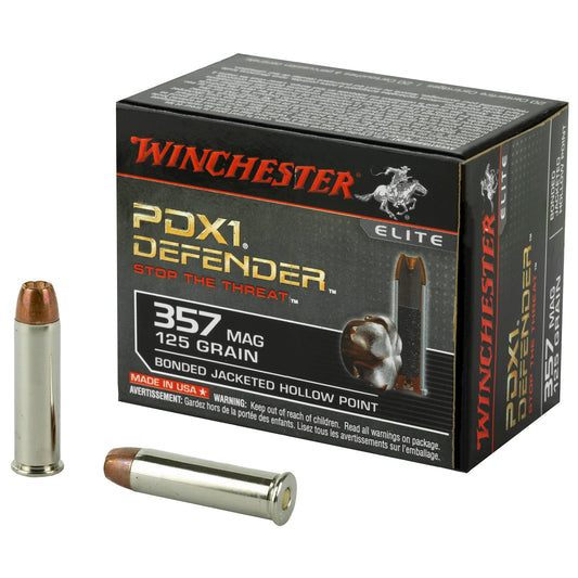 Winchester Ammunition PDX1 Defender .357 Magnum 125-Grain Hollow Point Ammunition (20 Rounds per Box)
