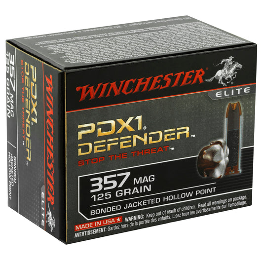 Winchester Ammunition PDX1 Defender .357 Magnum 125-Grain Hollow Point Ammunition (20 Rounds per Box)