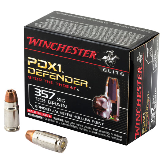 Winchester Ammunition PDX1 Defender .357 Sig 125-Grain Hollow Point * 20 Rounds Per Box