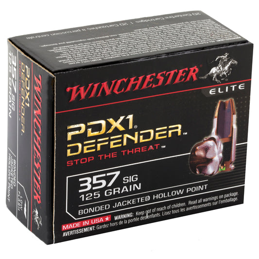 Winchester Ammunition PDX1 Defender .357 Sig 125-Grain Hollow Point * 20 Rounds Per Box