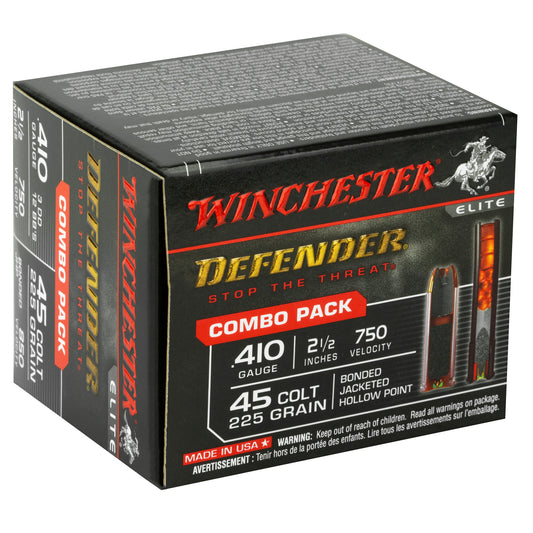 Winchester Ammunition PDX1 Defender .410 Gauge and .45 Colt Combo Pack - 20 Rounds