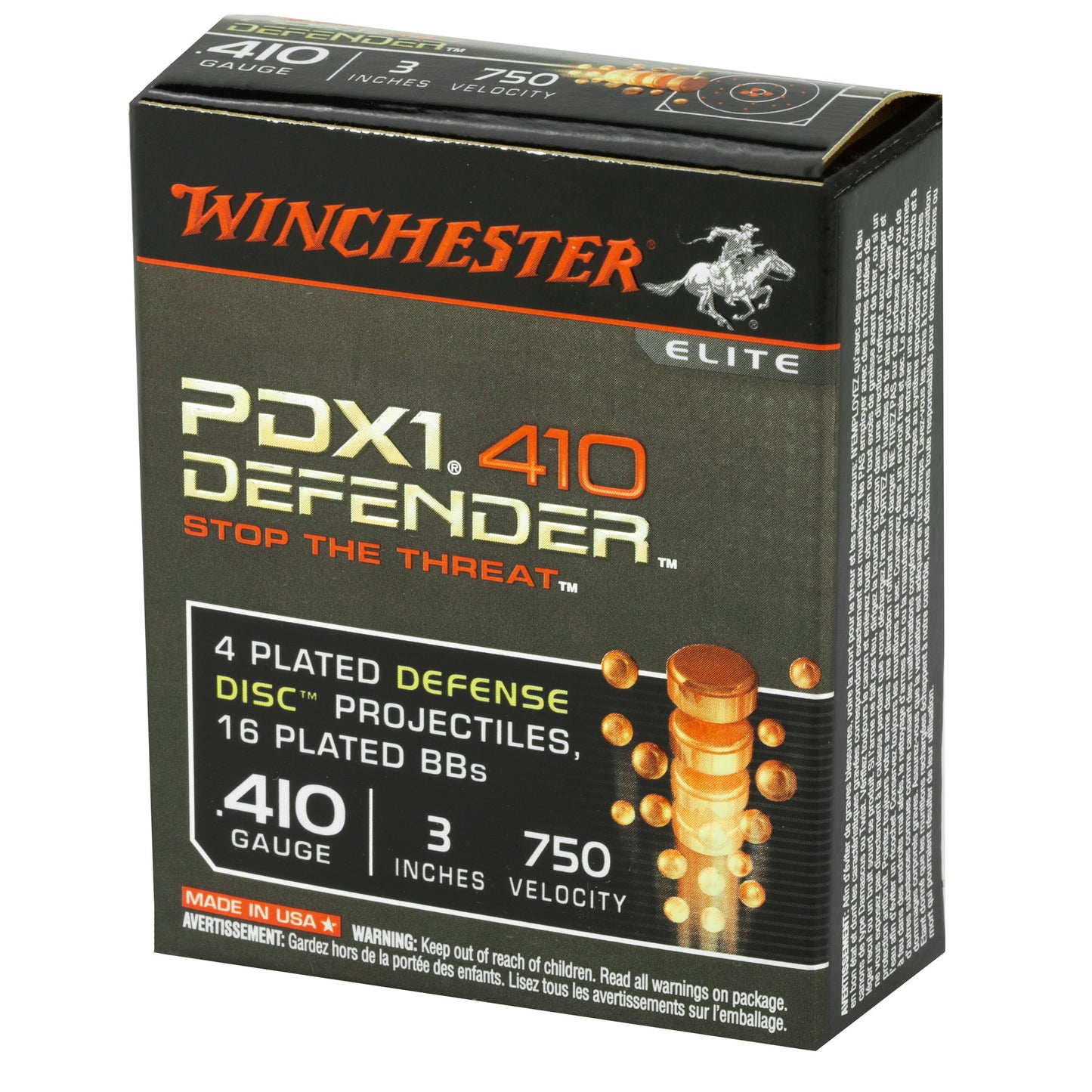 Winchester Ammunition PDX1 Defender 410 Gauge Buckshot * 10 Rounds per Box, 100 per Case