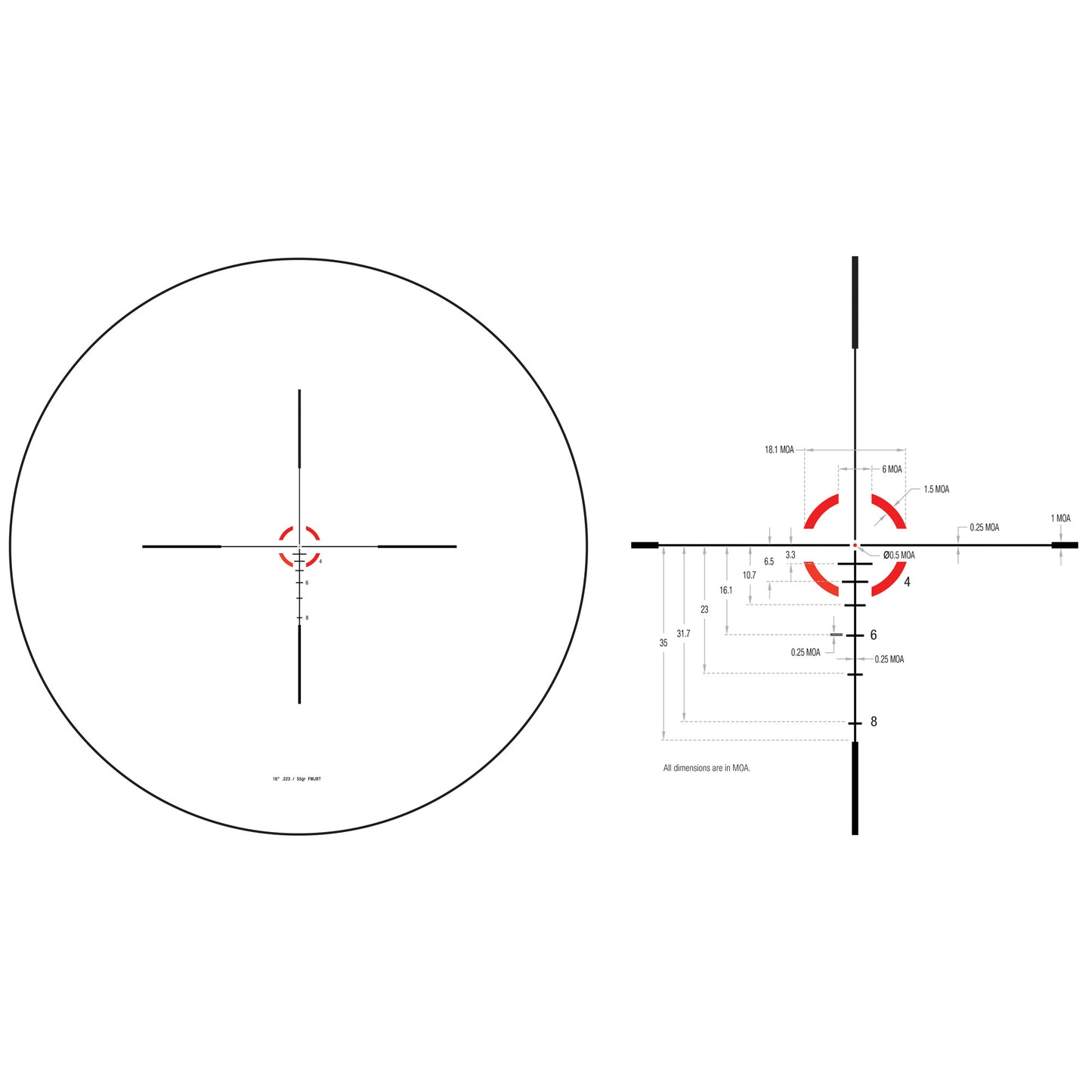 Trijicon Credo 1-6x24 Riflescope with Red BDC Segmented Circle Reticle