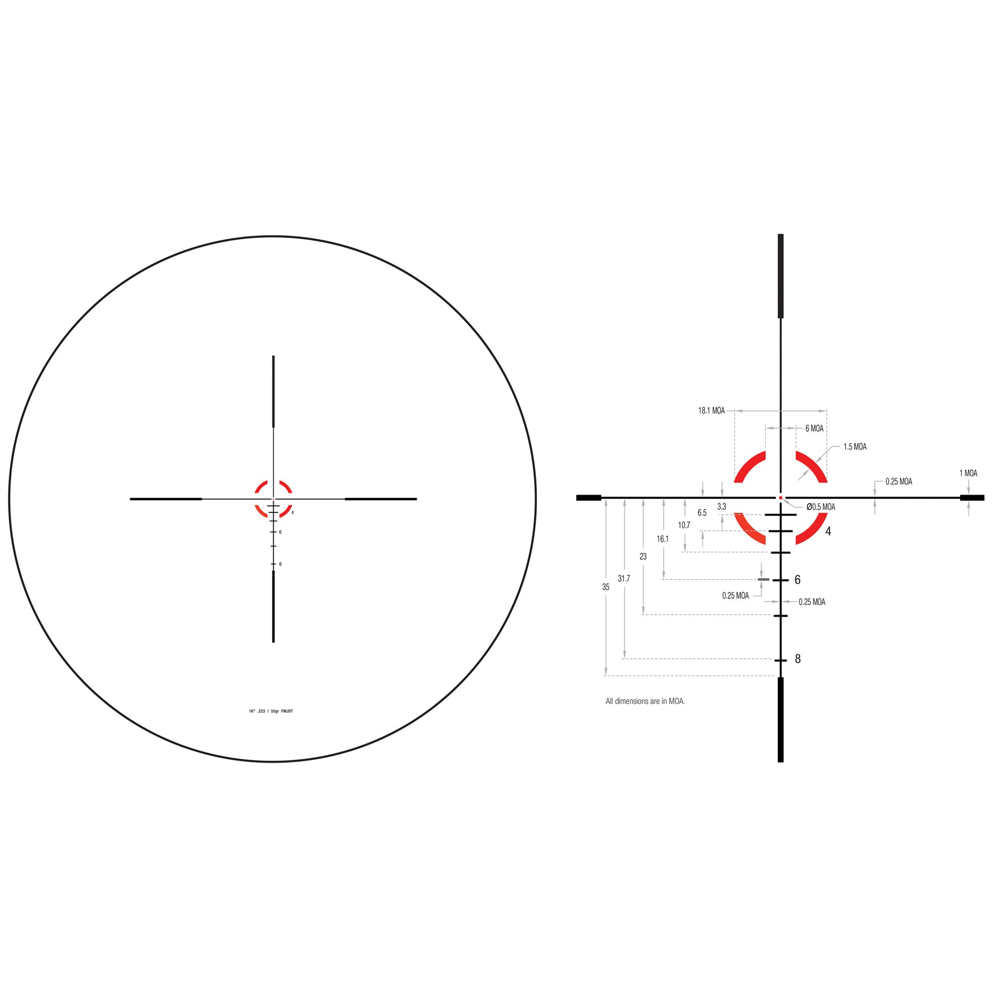 Trijicon Credo 1-6x24 Riflescope with Red BDC Segmented Circle Reticle