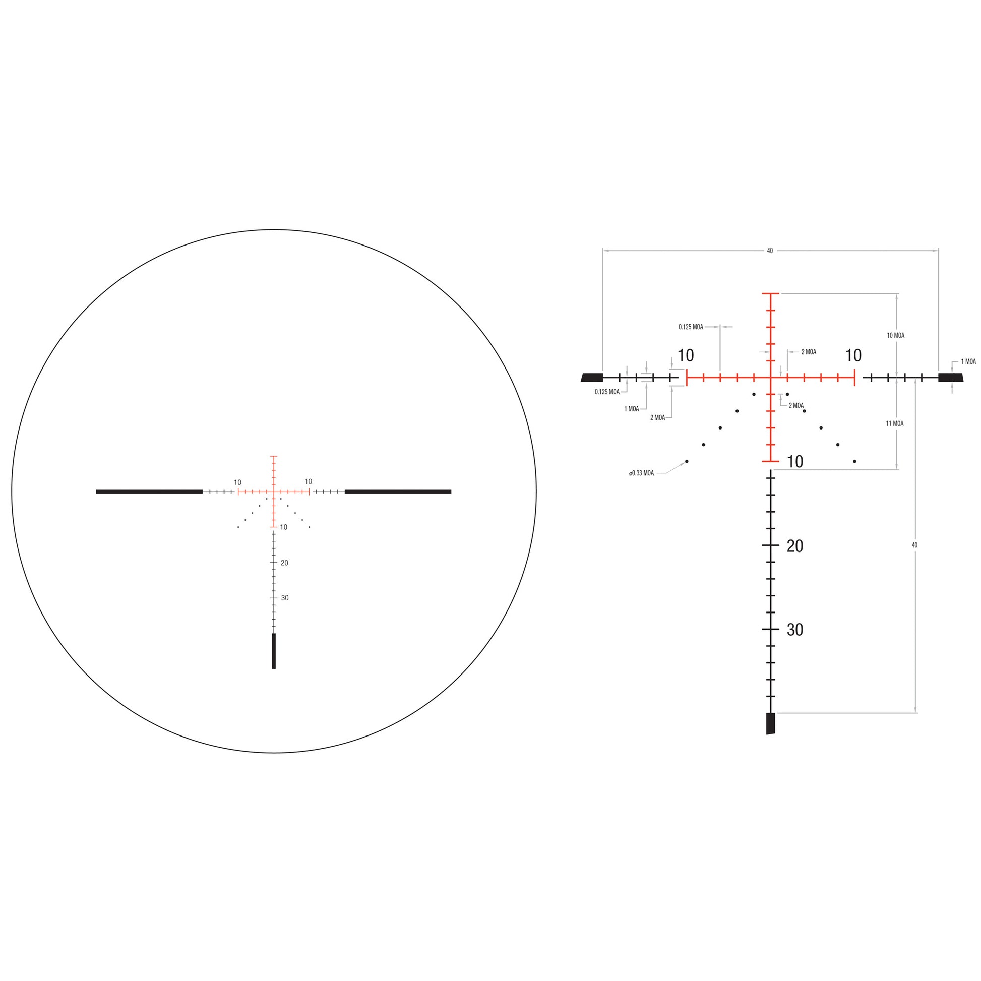 Trijicon Credo 3-9x40 Rifle Scope with Red MOA Precision Hunter Reticle