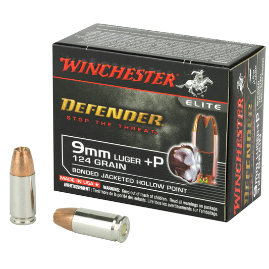 Winchester Ammunition PDX1 Defender 9mm +P 124 Grain Hollow Point * Maximum Stopping Power and Reliable Expansion
