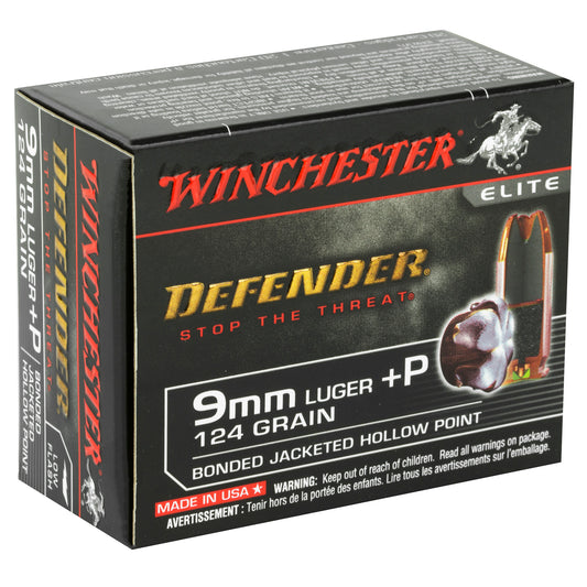 Winchester Ammunition PDX1 Defender 9mm +P 124 Grain Hollow Point * Maximum Stopping Power and Reliable Expansion