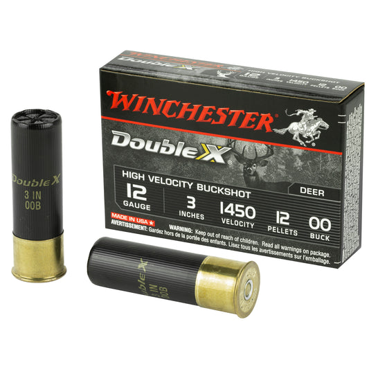 Winchester Ammunition Double X 12 Gauge 00 Buckshot * High-Velocity Hard Copper Plated Buckshot for Long-Range Performance