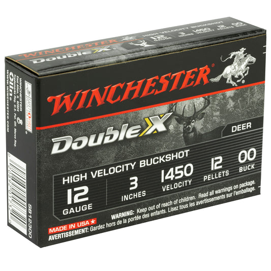 Winchester Ammunition Double X 12 Gauge 00 Buckshot * High-Velocity Hard Copper Plated Buckshot for Long-Range Performance