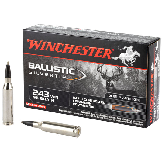 Winchester Ammunition Ballistic Silvertip .243 Winchester 95-Grain Polymer Tip - Box of 20 Rounds