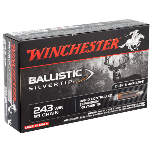 Winchester Ammunition Ballistic Silvertip .243 Winchester 95-Grain Polymer Tip - Box of 20 Rounds