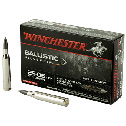 Winchester Ammunition Ballistic Silvertip 25-06 Remington 115-Grain Polymer Tip Rifle Ammunition (20 Rounds per Box)
