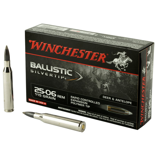 Winchester Ammunition Ballistic Silvertip 25-06 Remington 115-Grain Polymer Tip Rifle Ammunition (20 Rounds per Box)