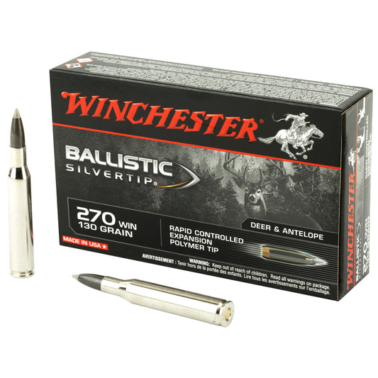 Winchester Ammunition Ballistic Silvertip .270 Winchester 130 Grain Polymer Tip, 20 Rounds Per Box