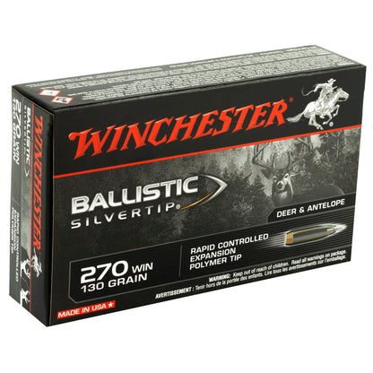 Winchester Ammunition Ballistic Silvertip .270 Winchester 130 Grain Polymer Tip, 20 Rounds Per Box