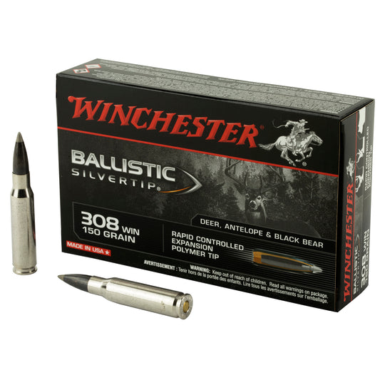 Winchester Ammunition Ballistic Silvertip .308 Winchester 150-Grain Polymer Tip (20 Rounds per Box)