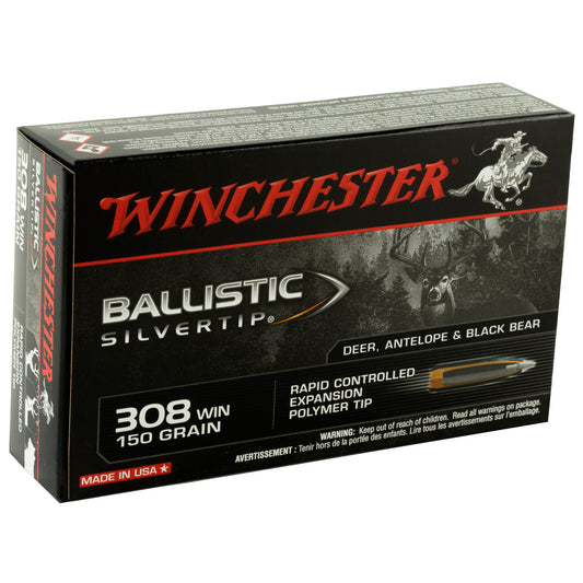 Winchester Ammunition Ballistic Silvertip .308 Winchester 150-Grain Polymer Tip (20 Rounds per Box)