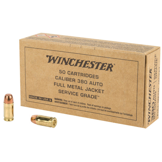 Winchester Ammunition Service Grade .380 ACP 95 Grain Full Metal Jacket * 50 Rounds Per Box